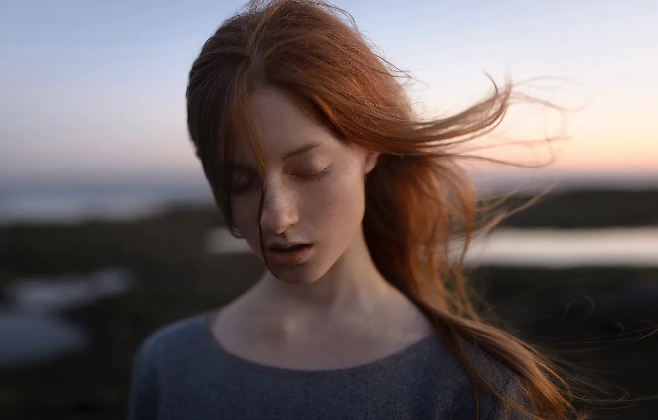 Photo wallpaper the wind, hair, Pauline, Aleks Five