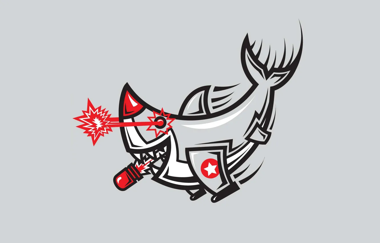 Photo wallpaper shark, shooting, the plane