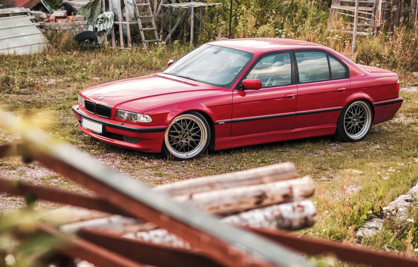 Photo wallpaper car, bmw, BMW, tuning, e38, stance, 7 series, E38