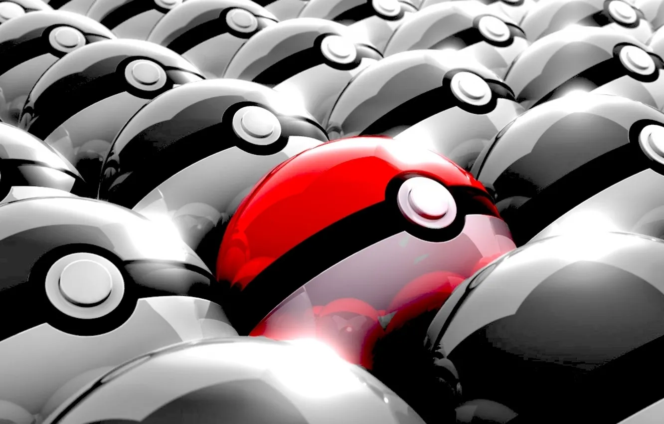 Photo wallpaper anime, art, pokemon, pokemon, pokeball