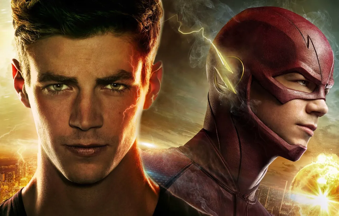 Photo wallpaper The Flash, Grant Gustin, Grant Gastin, Barry Allen