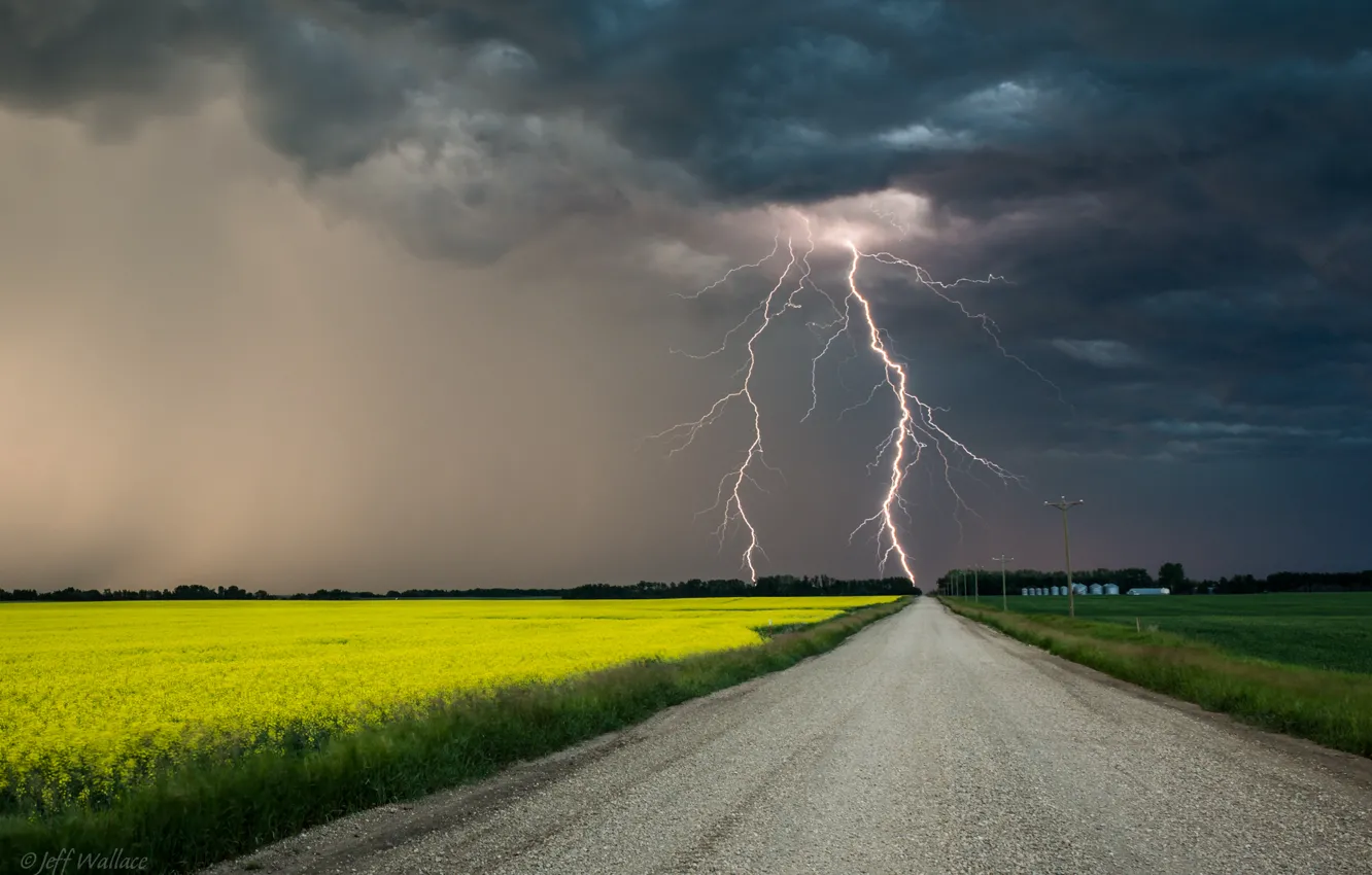 Photo wallpaper the storm, lightning, Jeff Wallace