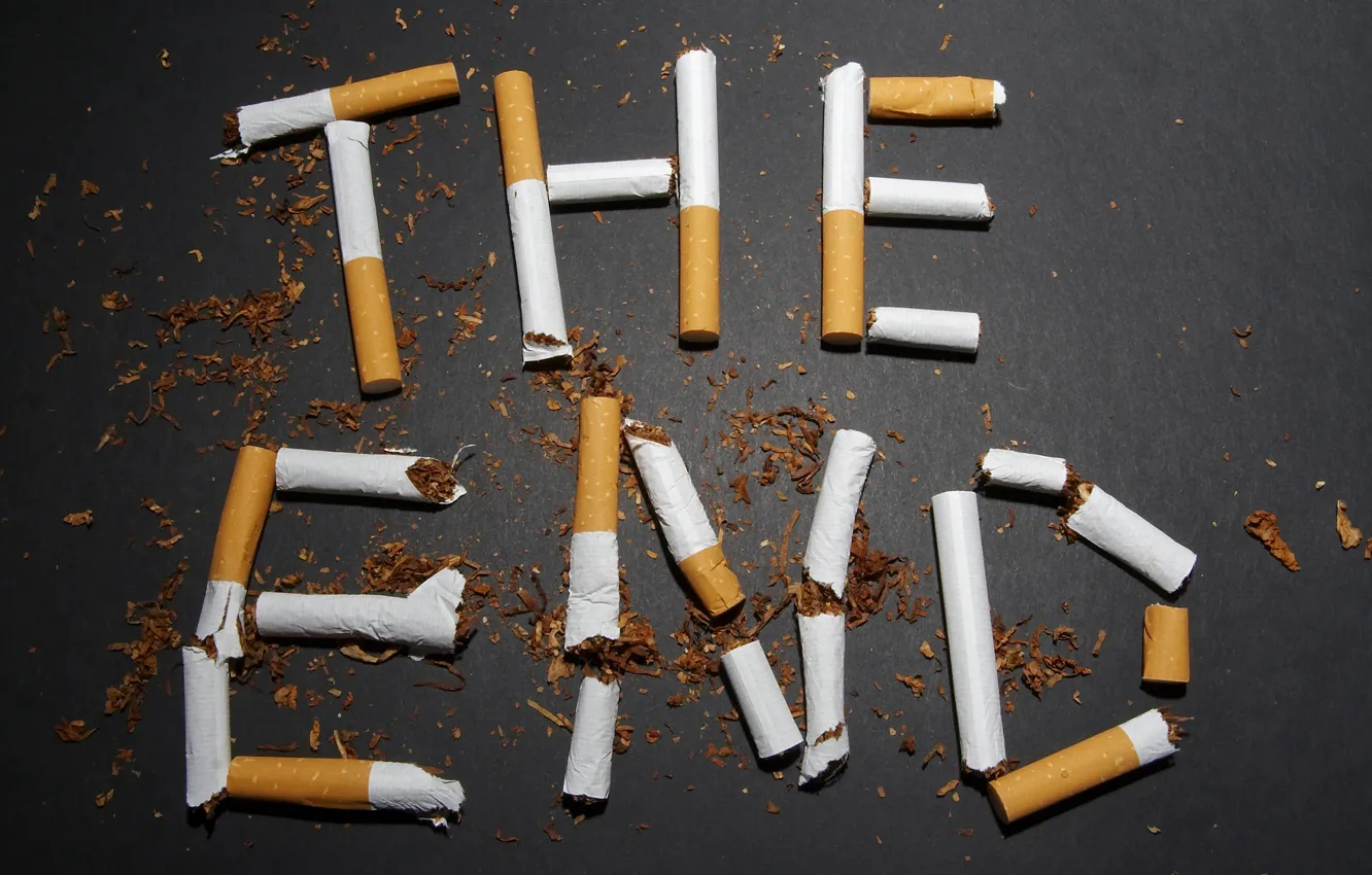 Photo wallpaper cigarette, the end, motivation, The End