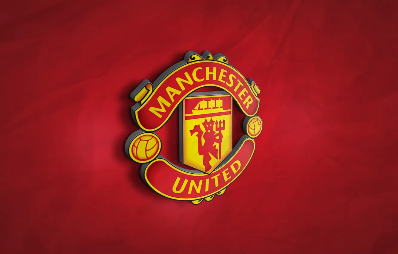 Photo wallpaper wallpaper, football, Premier League, England, Manchester United, Sport, 3D logo