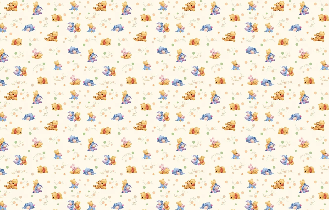 Photo wallpaper texture, friends, children's, Disney, Winnie The Pooh