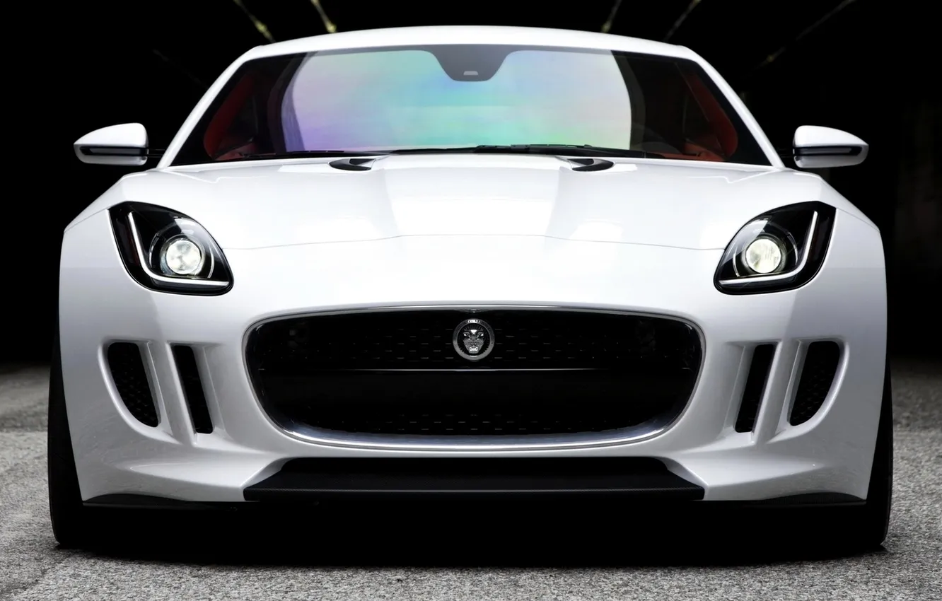 Photo wallpaper machine, Concept, white, Jaguar, the concept, Jaguar, white, beautiful
