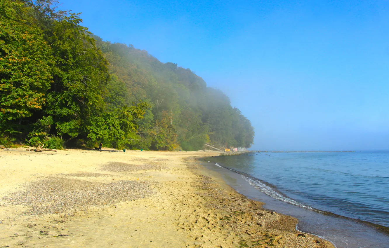 Photo wallpaper beach, sea, clif