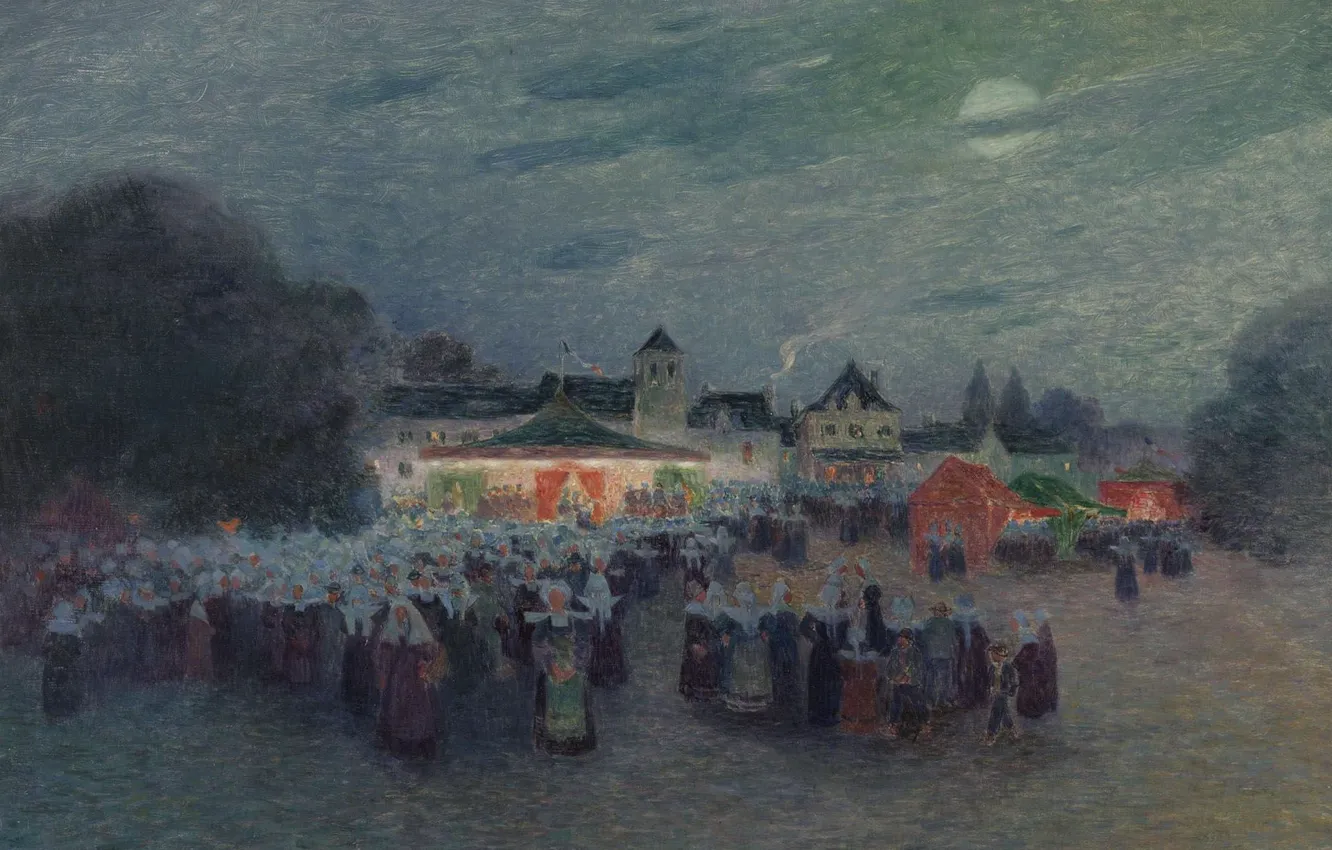 Photo wallpaper people, picture, Ferdinand du Puigaudeau, Ferdinand du Plegado, anorova, Manege under the Moon