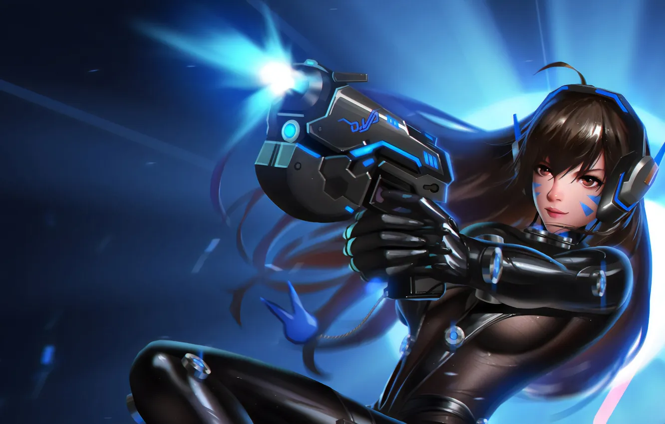 Photo wallpaper Gantz, Overwatch, DVA