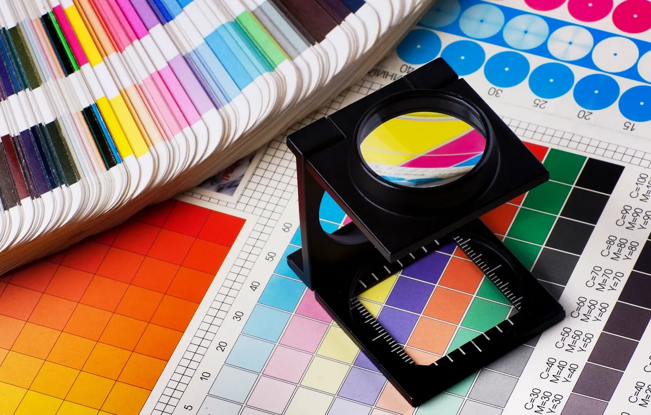 Photo wallpaper colors, template, printing works