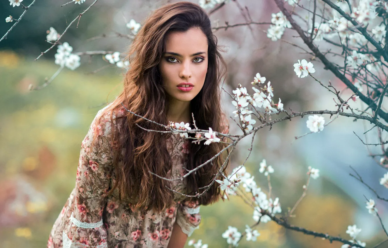 Photo wallpaper girl, spring, Beatriz Calderon
