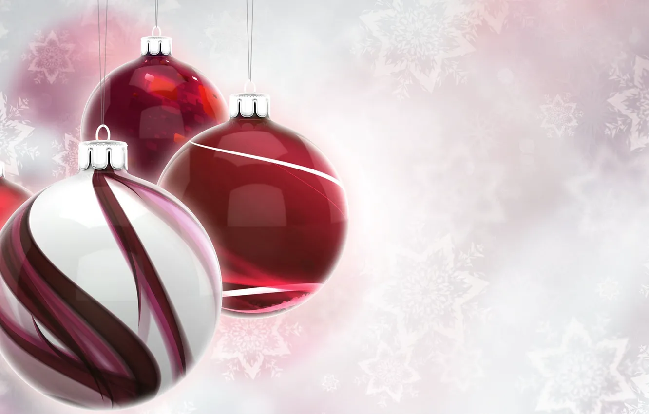 Photo wallpaper holiday, new year, ball, Christmas decorations