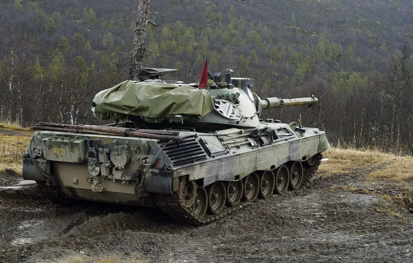 Photo wallpaper Norway, tank, armor, Leopard 1