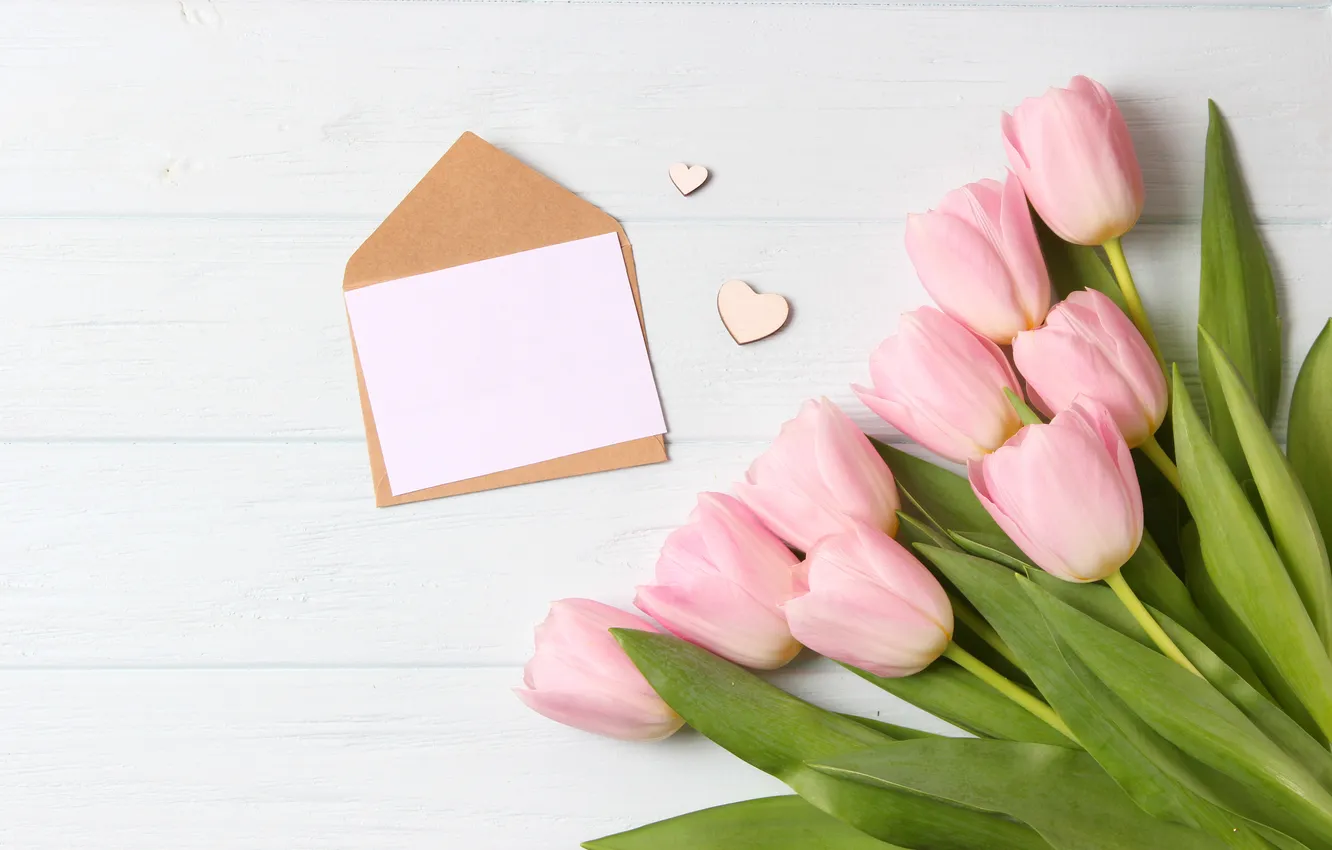 Photo wallpaper love, flowers, romance, bouquet, tulips, love, pink, flowers