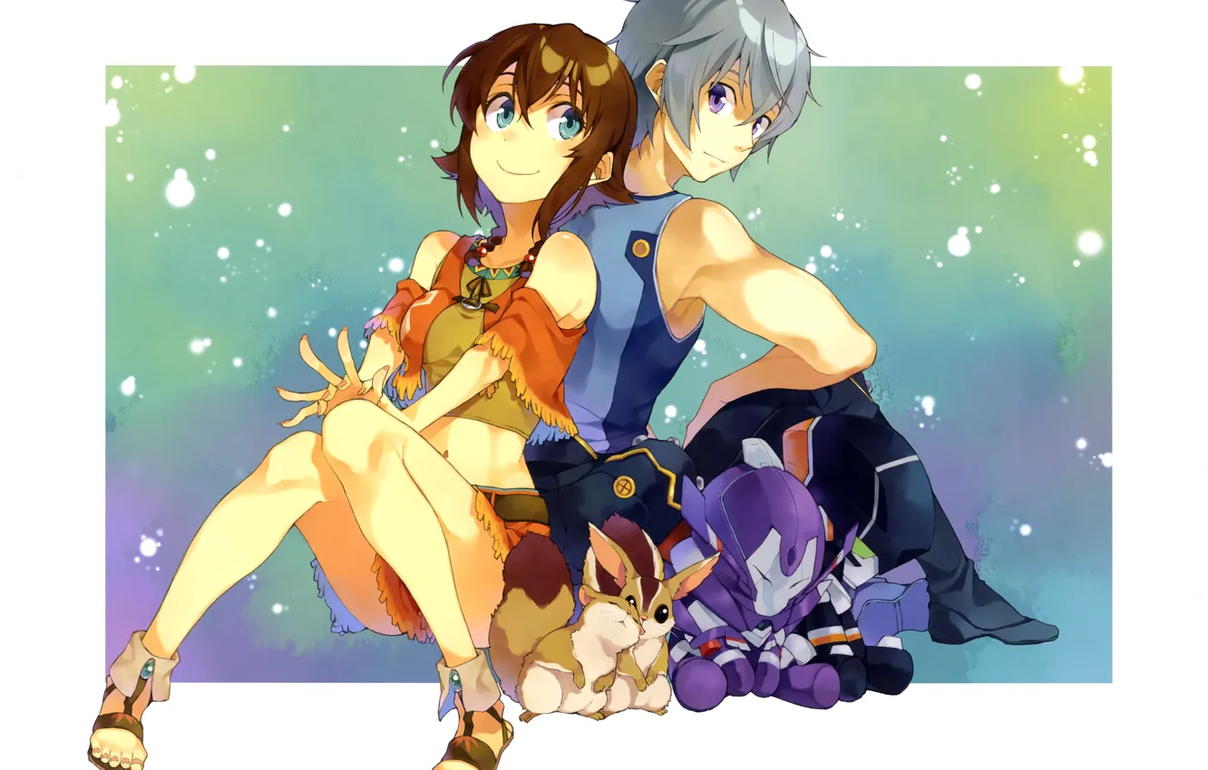 Photo wallpaper love, happiness, smile, red, art, Amy, Gargantua, Suisei no Gargantia