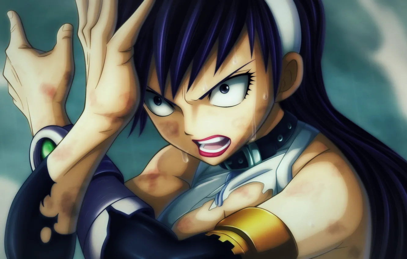 Photo wallpaper dark, girl, hot, sexy, anime, fairy, tail, hair