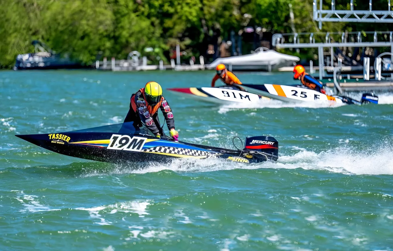 Photo wallpaper race, boat, speed