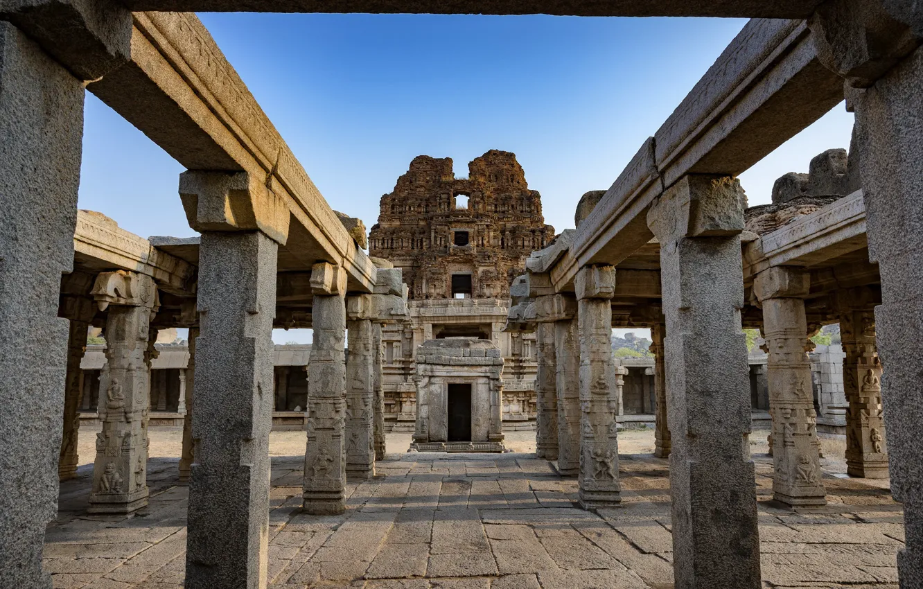 Photo wallpaper India, Karnataka, Hampi, Achyuta Raya Temple