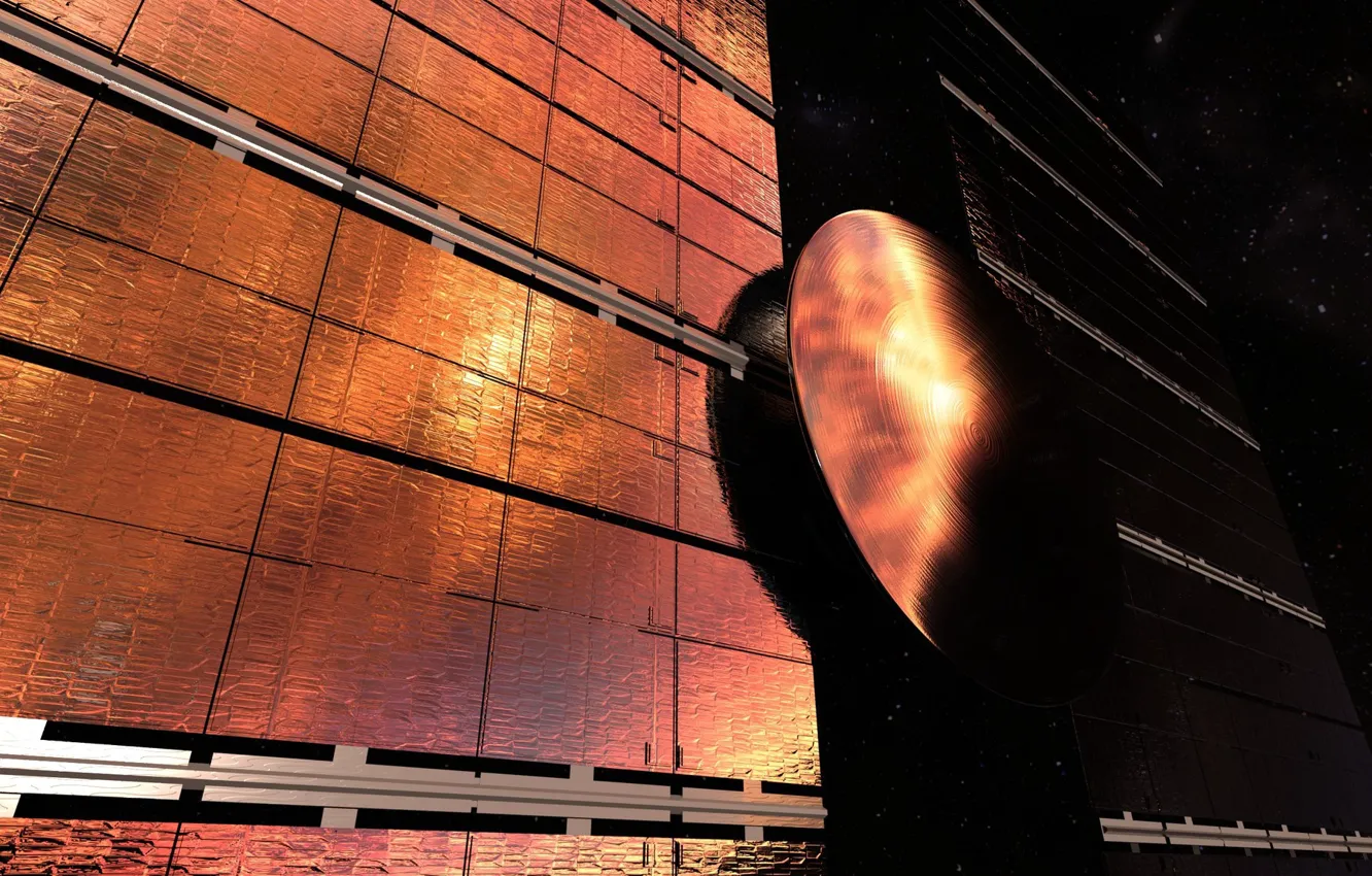 Photo wallpaper energy, camera, battery, sun reflection shield, AI Probe for Interstellar colonisation