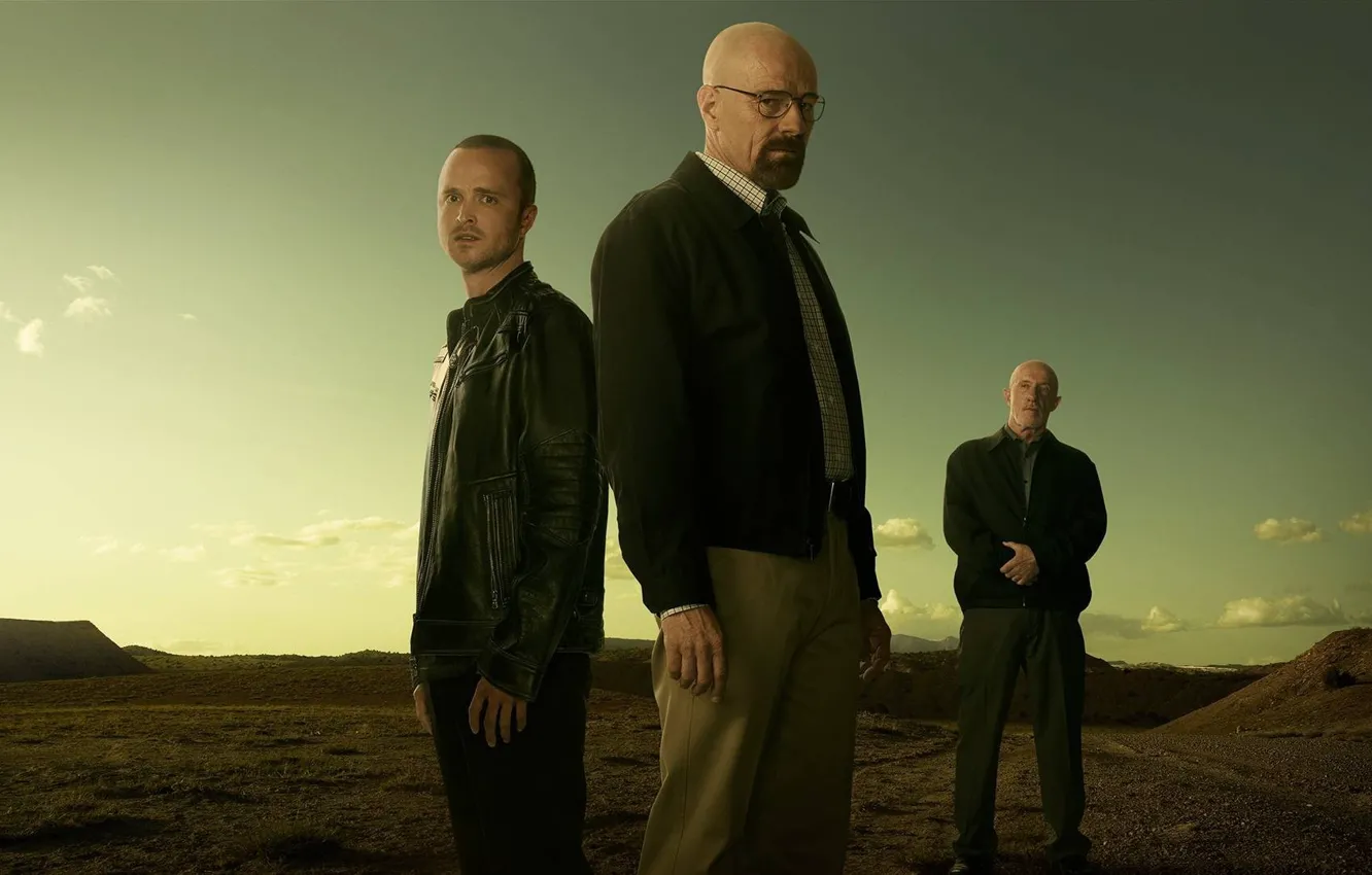 Photo wallpaper Breaking Bad, Bryan Cranston, Mike Ehrmantraut, Walter White, Aaron Paul, Jonathan Banks, Jesse Pinkman