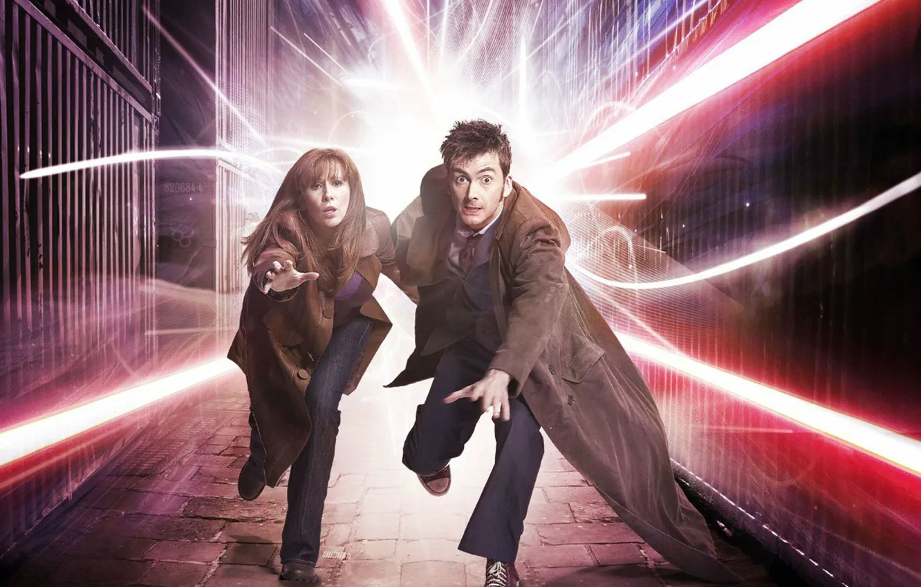 Photo wallpaper sneakers, running, the series, coat, Doctor Who, Doctor Who, David Tennant, David Tennant