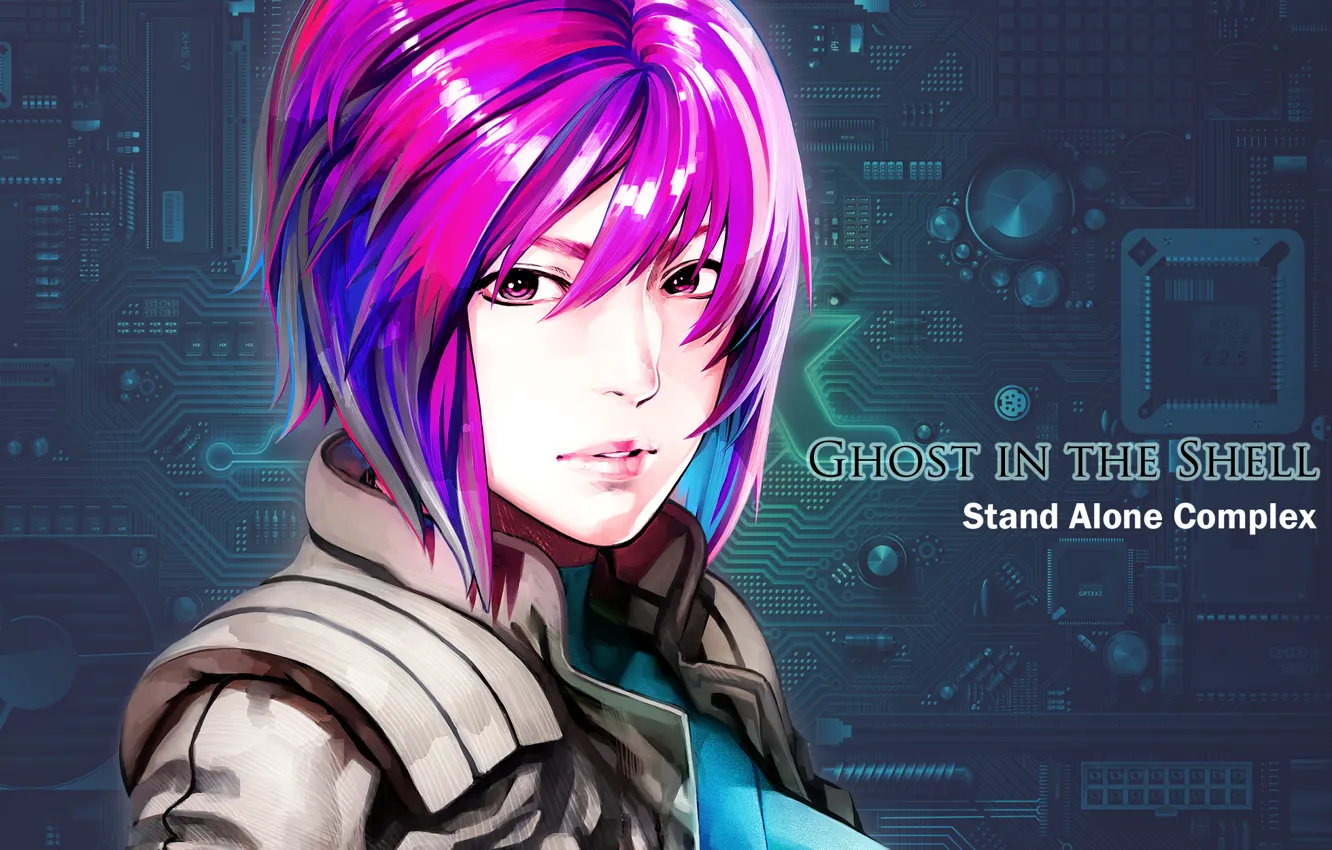 Photo wallpaper girl, text, scheme, Ghost in the Shell, major, stand alone, Kokak Is A Kido Or, …