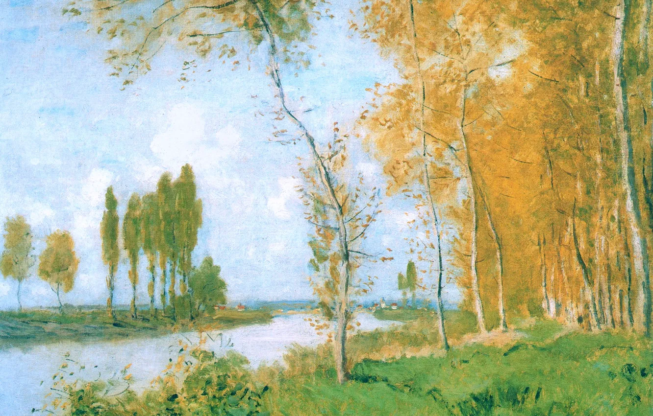 Photo wallpaper landscape, picture, Claude Monet, Spring in Arachnee
