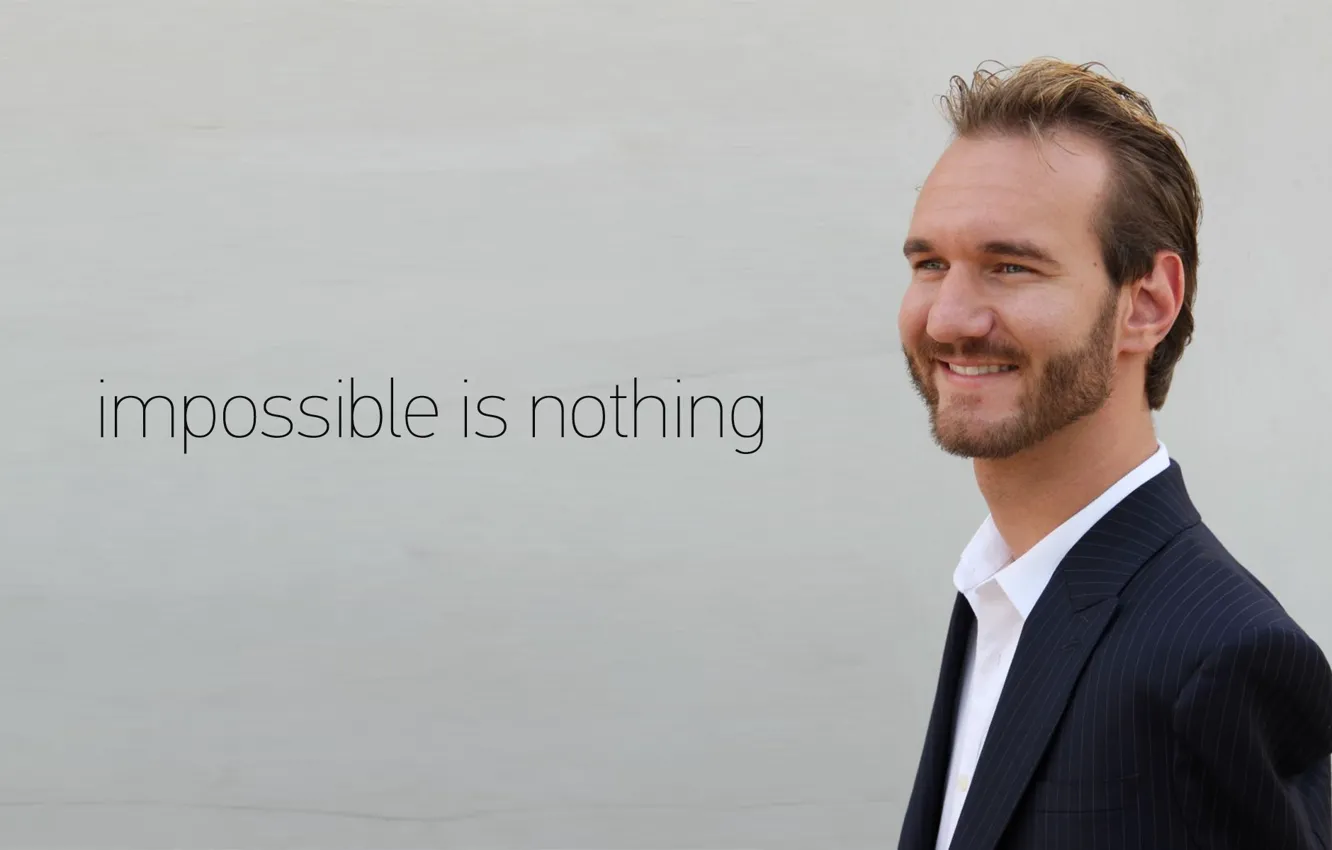 Photo wallpaper inspiration, the impossible is possible, nick vujicic, nick Vujicic, impossible is nothing