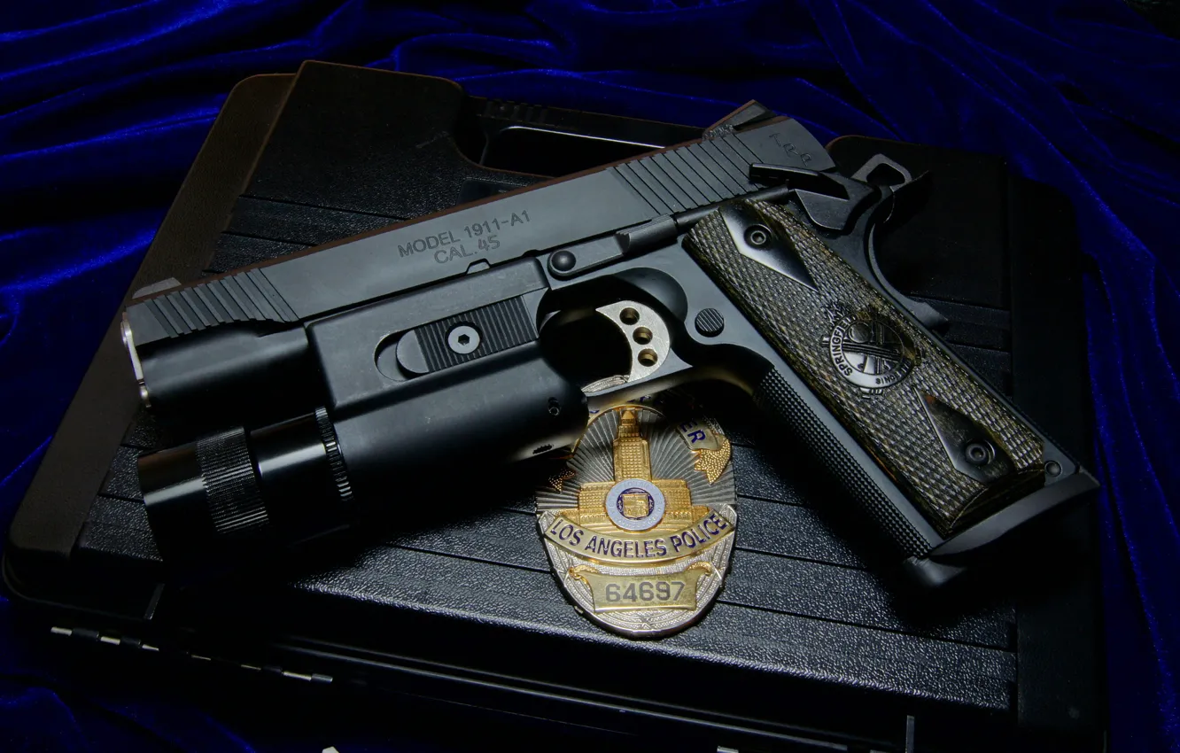 Photo wallpaper gun, weapons, 1911, Springfield, cal.45