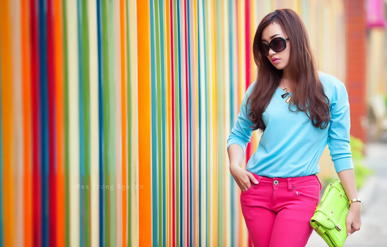 Photo wallpaper girl, pose, Asian