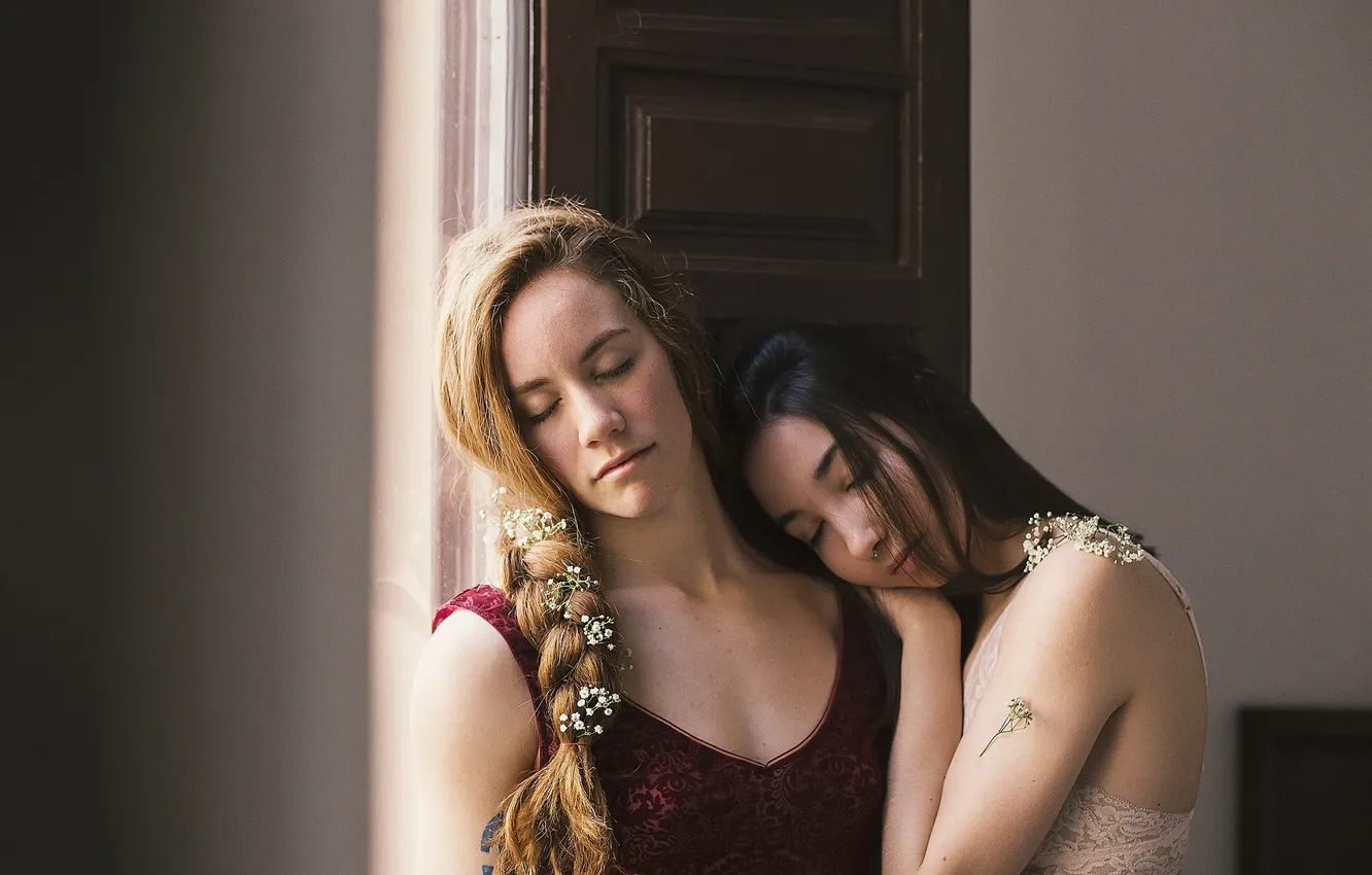 Photo wallpaper girl, pose, background