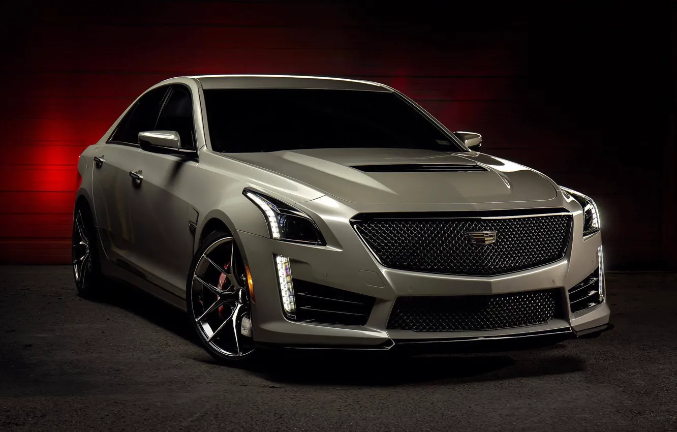 Photo wallpaper Cadillac, One, CTS-V, Forged, Wheels, Piece, Forgeline, Monoblock