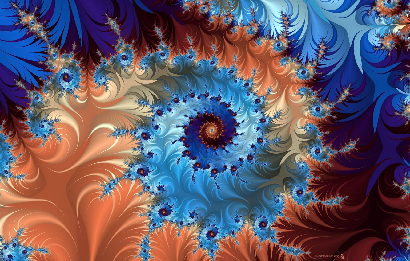 Photo wallpaper fractals, color