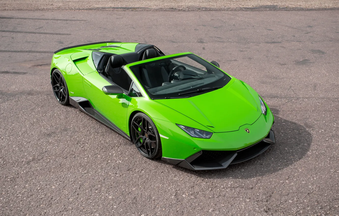 Photo wallpaper car, green, Lamborghini, Lambo, supercar, car, Spyder, tuning