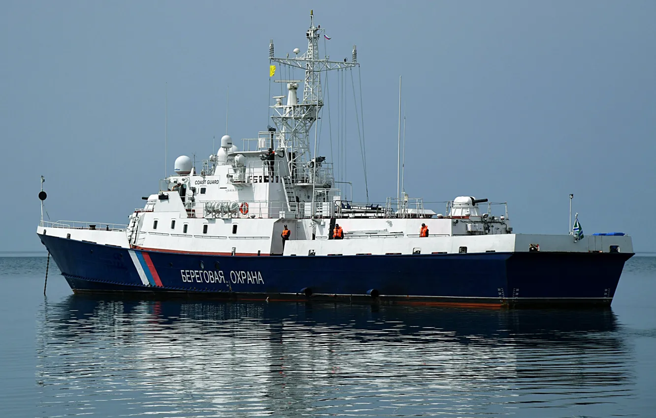 Photo wallpaper ship, guard, border