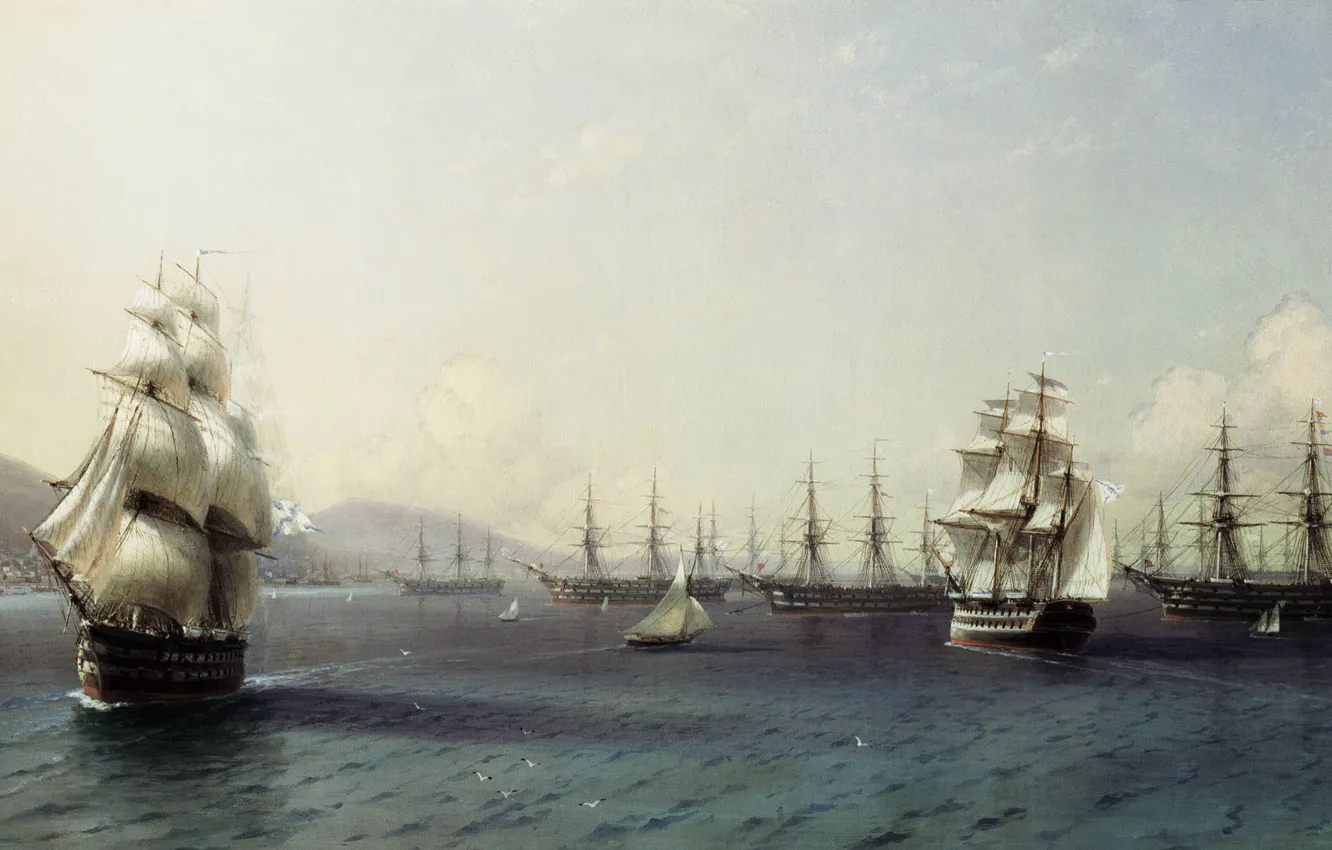 Photo wallpaper style, picture, Aivazovsky