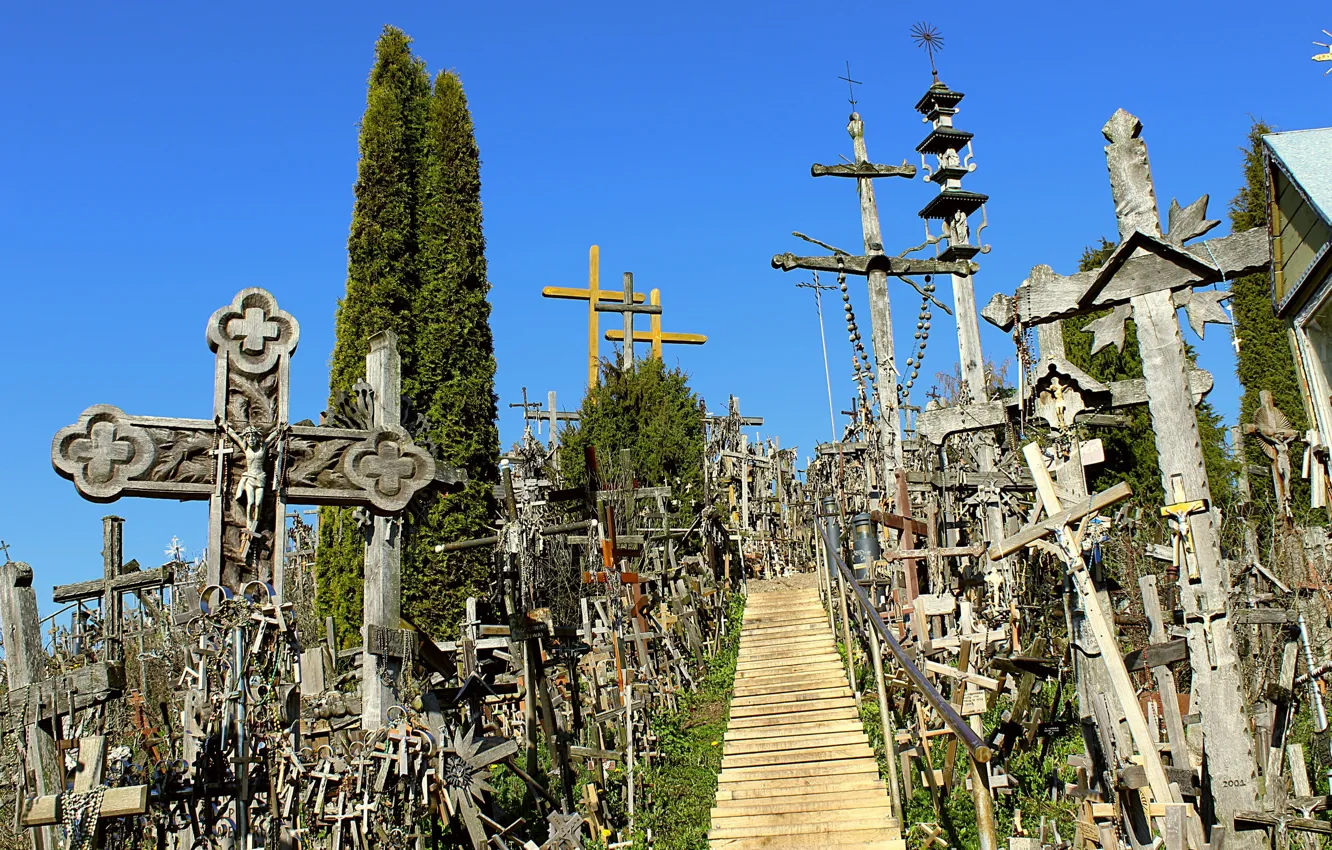 Photo wallpaper Lithuania, Hill of Crosses, Ec.europa.eu