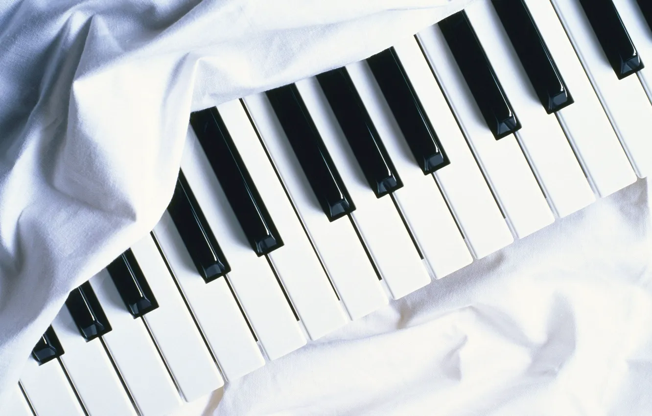 Photo wallpaper Music, White, Background, Piano
