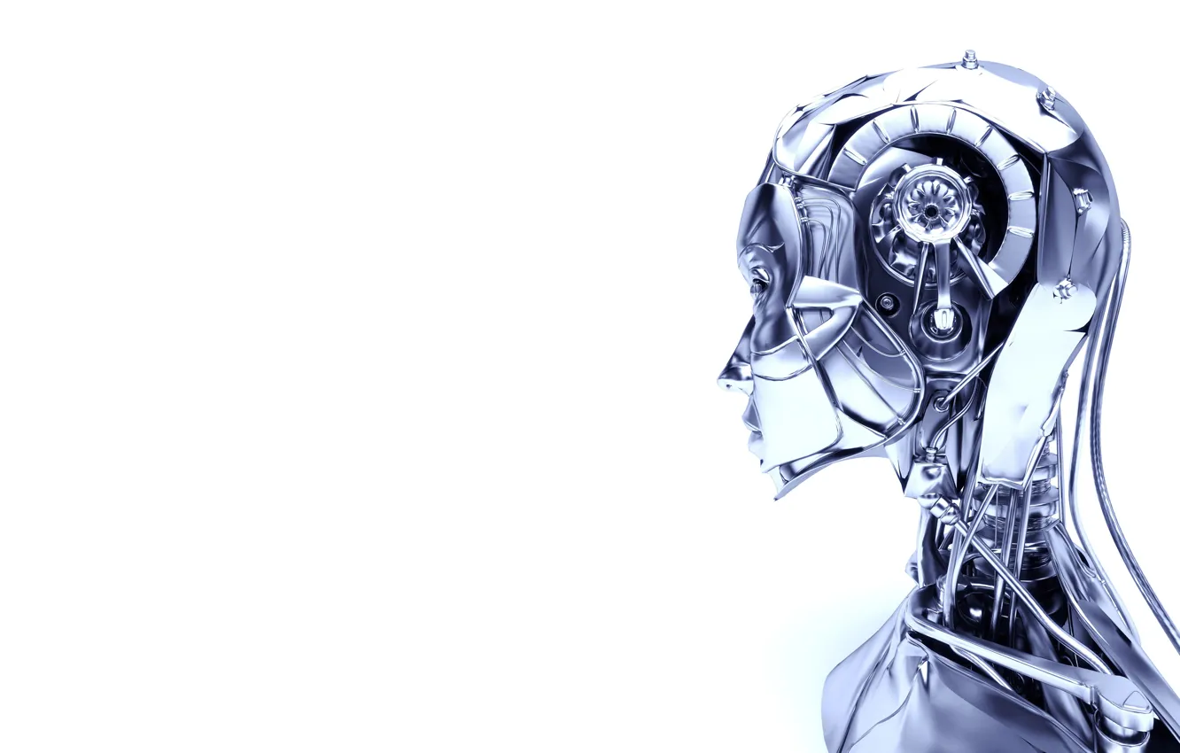 Photo wallpaper girl, robot, Titan, titanium, titanium
