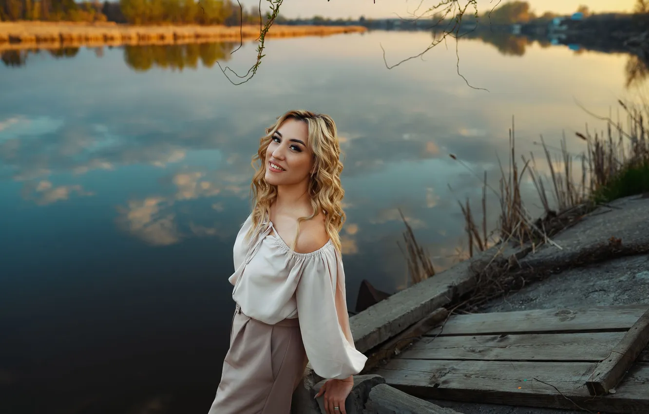 Photo wallpaper pose, model, blonde, Vadim Mironov