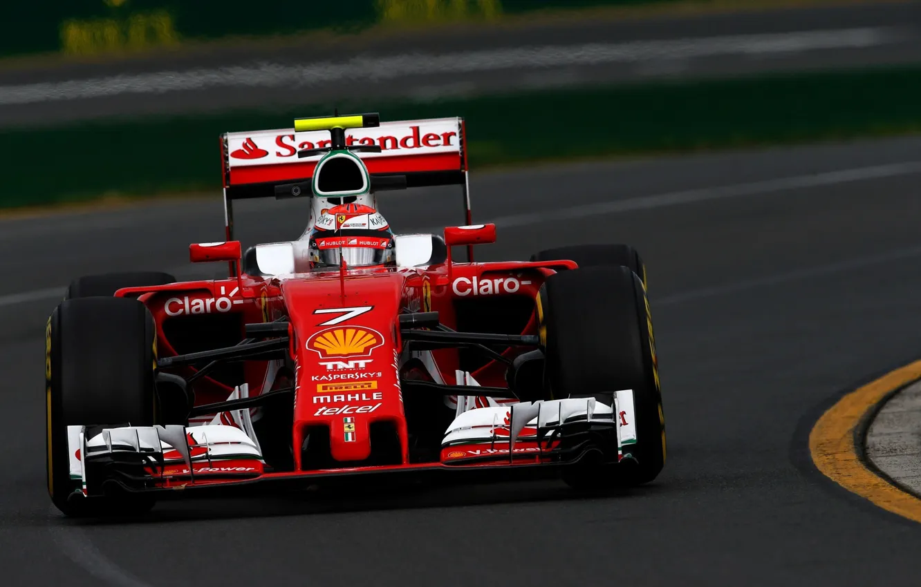 Photo wallpaper turn, Ferrari, Ferrari, Raikkonen also