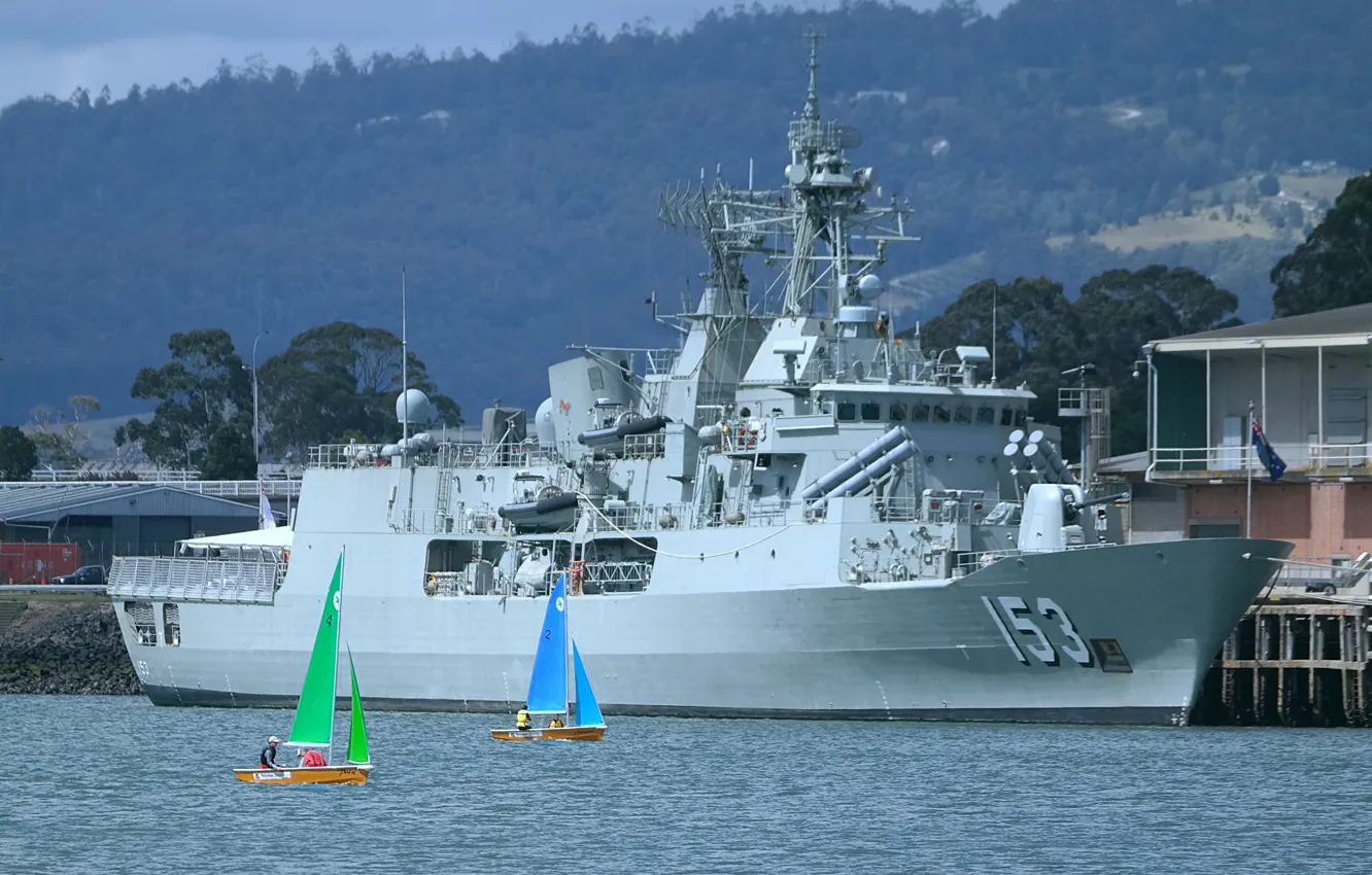 Photo wallpaper Australia, frigate, HMAS Stuart, Model NO.: FFH-153