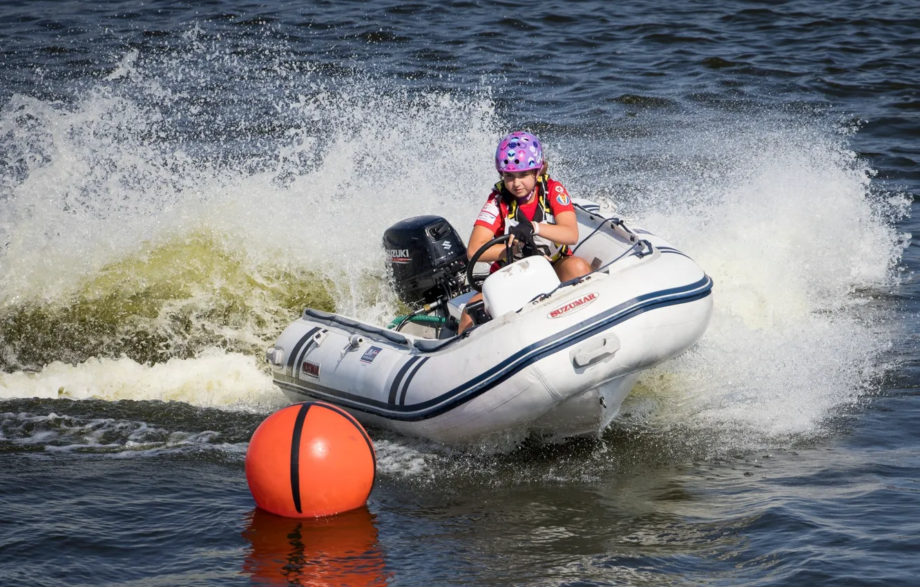 Photo wallpaper race, boat, speed