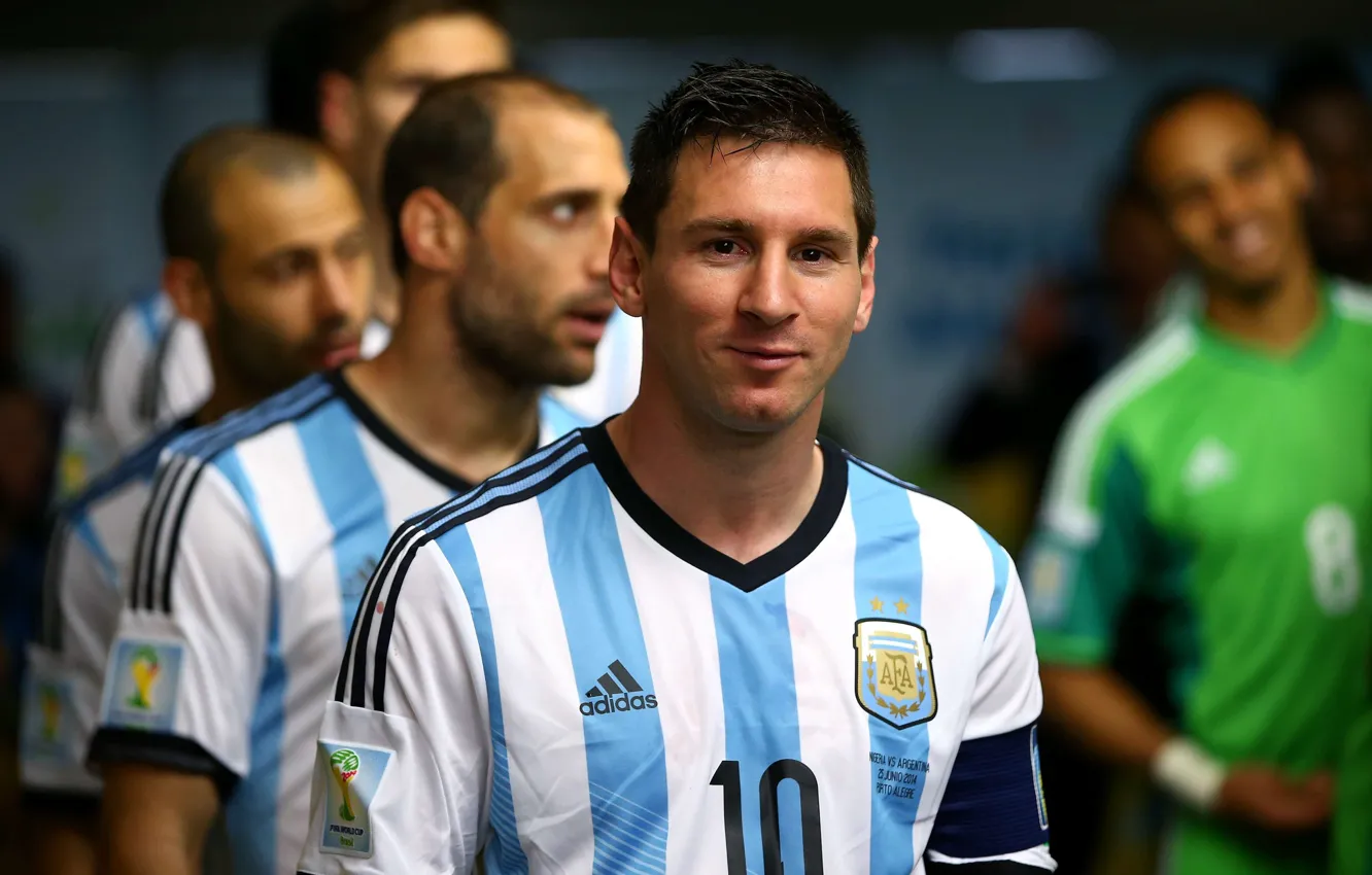 Photo wallpaper smile, football, club, form, player, smile, football, Lionel Messi