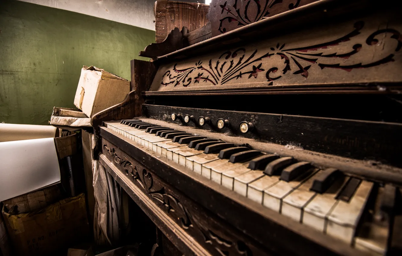 Photo wallpaper music, background, piano