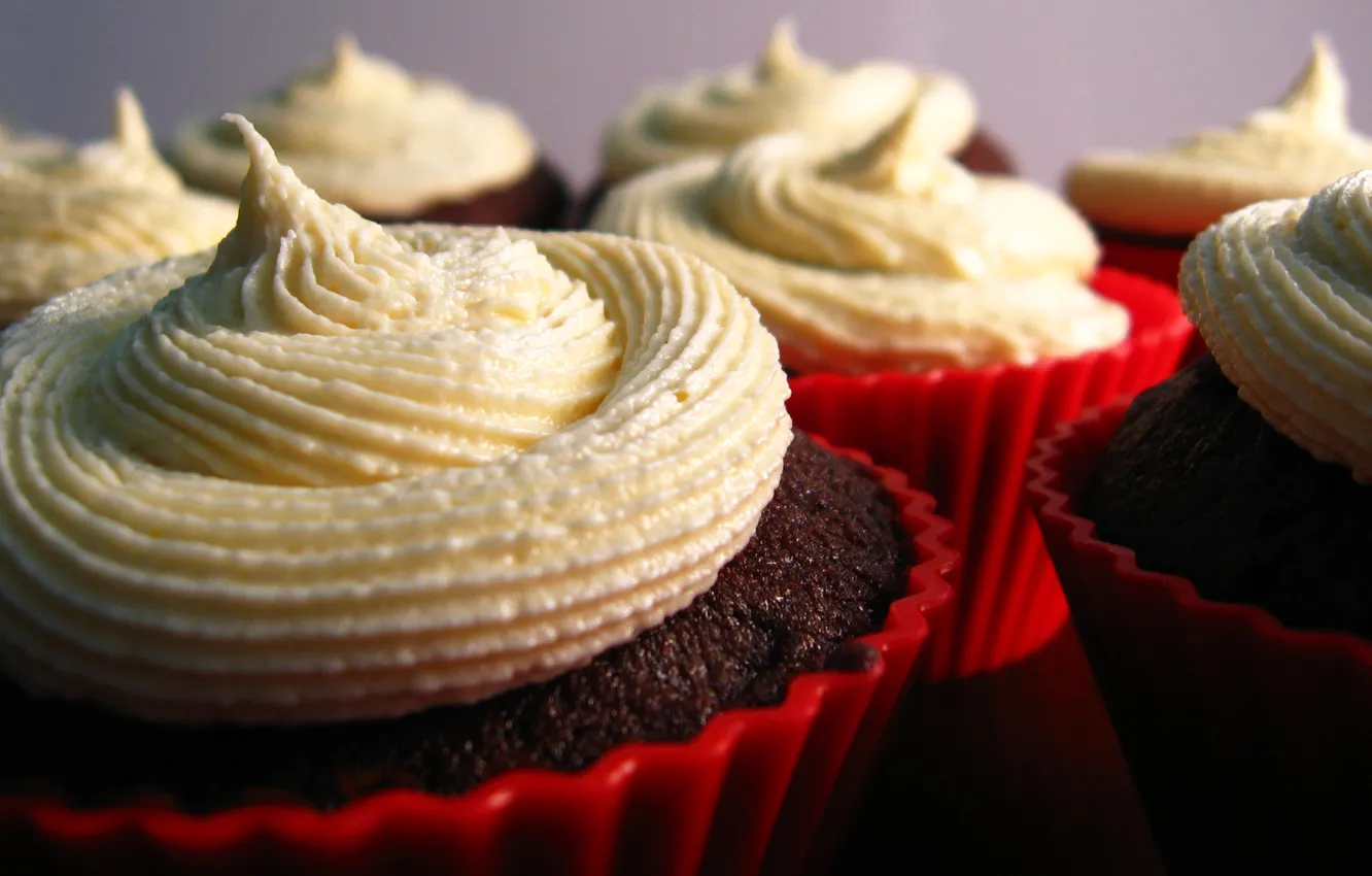 Photo wallpaper sweets, cake, cream, dessert, delicious, tartlets