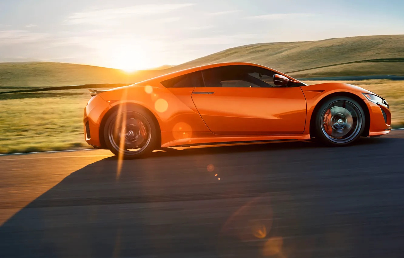 Photo wallpaper NSX, Honda, 2019, Acura, sunset