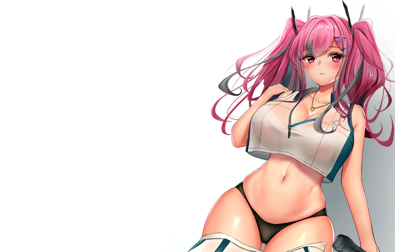 Photo wallpaper girl, sexy, lingerie, cleavage, panties, long hair, boobs, anime