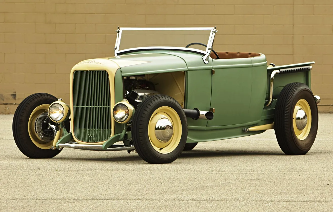 Photo wallpaper Roadster, Ford, Ford, Pickup, 1932, Pickup, Roadster, Roadster Shop