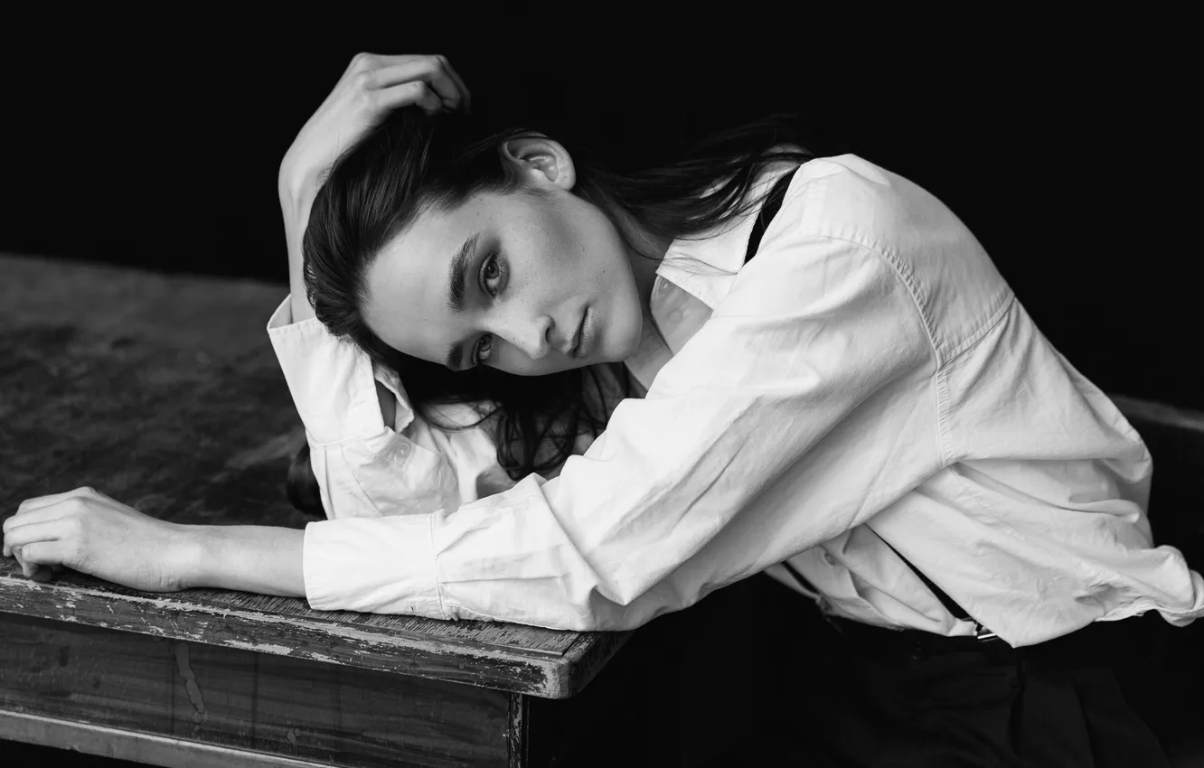 Photo wallpaper black and white, Veta, Ivan Kovalev